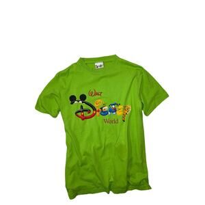 Y2k Green Walt Disney lime green cartoon stained